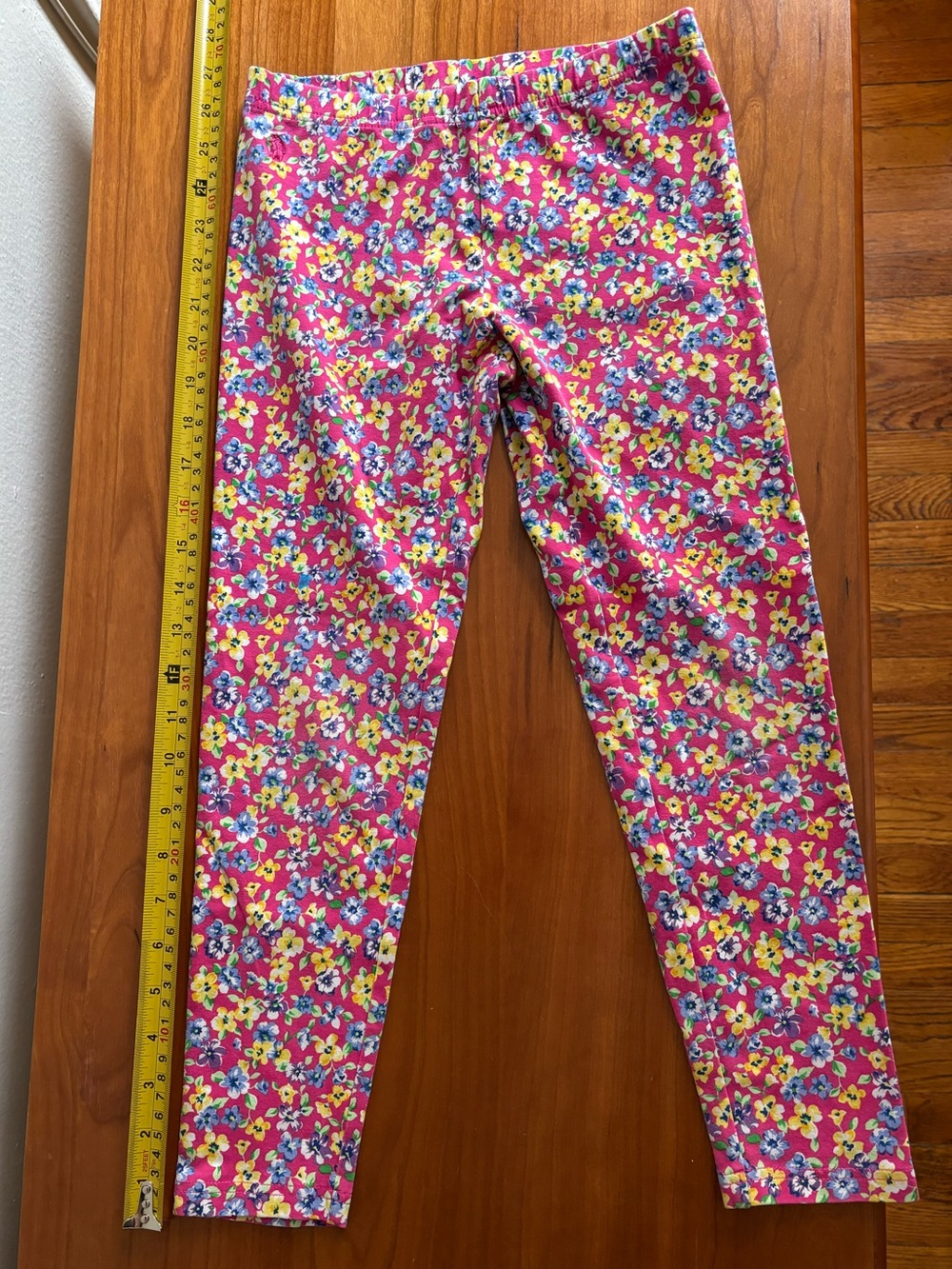 Ralph Lauren Bright Pink Floral Stretch Kids Leggings